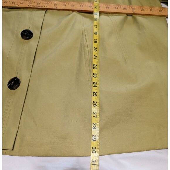 Gallery Womens Swing A-Line Coat Chartreuse 3X lined Button winter - Picture 9 of 13